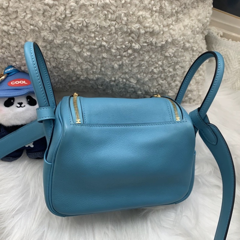 爱马仕Minilindy 北方蓝金扣  Swift皮 Y刻 裸包-2