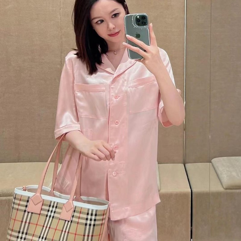 💎Han's house精品服飾💎Burberry 真絲短 襯衫-4