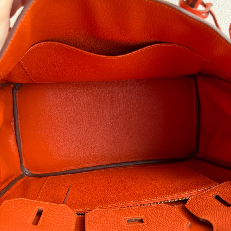 Hermes 9j橘鉑金30 Birkin 30金釦-12