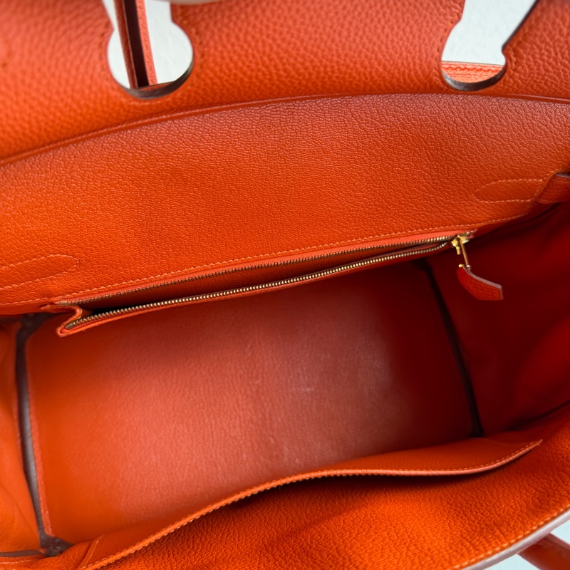 Hermes 9j橘鉑金30 Birkin 30金釦-13