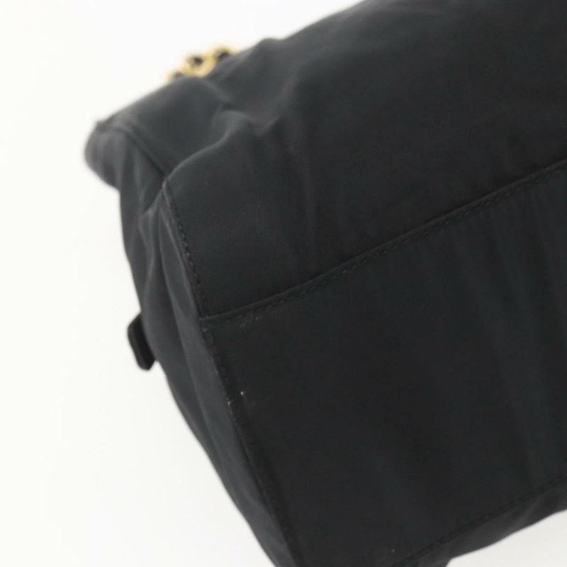 【日本直送】PRADA 尼龍黑色金色鏈條單肩包 正品 156178V-16