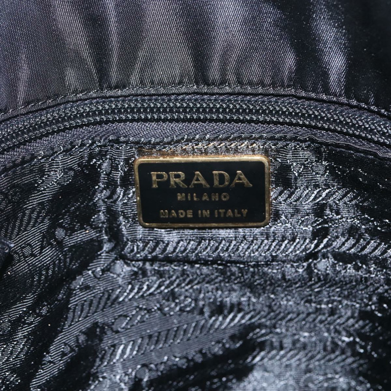 【日本直送】PRADA 尼龍黑色金色鏈條單肩包 正品 156178V-19