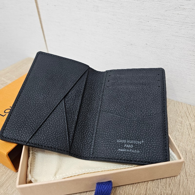 [極新品況❣️] LV黑灰漸層棋盤格對開卡夾-2
