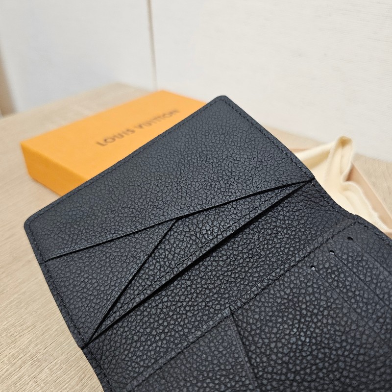 [極新品況❣️] LV黑灰漸層棋盤格對開卡夾-6