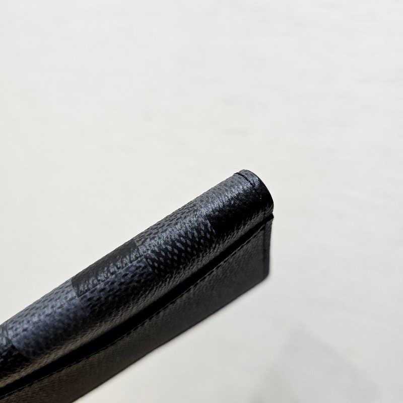 [極新品況❣️] LV黑灰漸層棋盤格對開卡夾-8