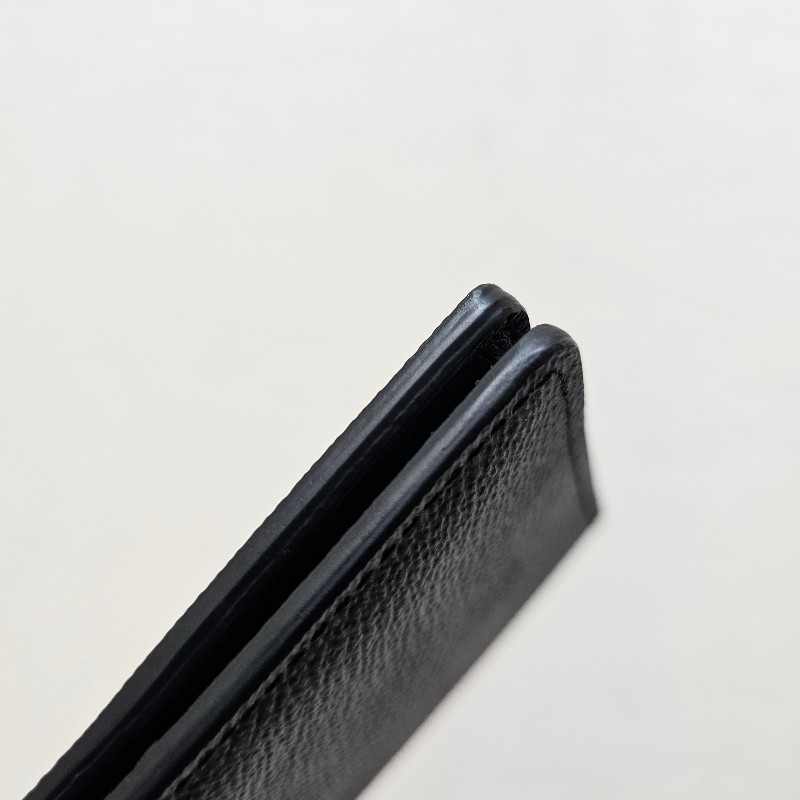 [極新品況❣️] LV黑灰漸層棋盤格對開卡夾-10