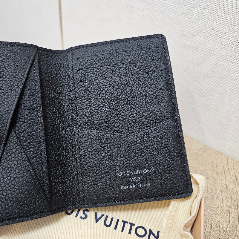 [極新品況❣️] LV黑灰漸層棋盤格對開卡夾-13