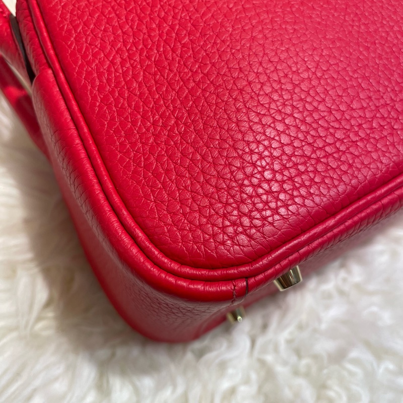 Hermès Mini Lindy S3 Rouge De Coeur-4