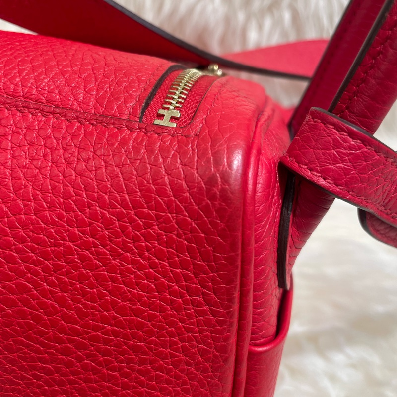 Hermès Mini Lindy S3 Rouge De Coeur-7