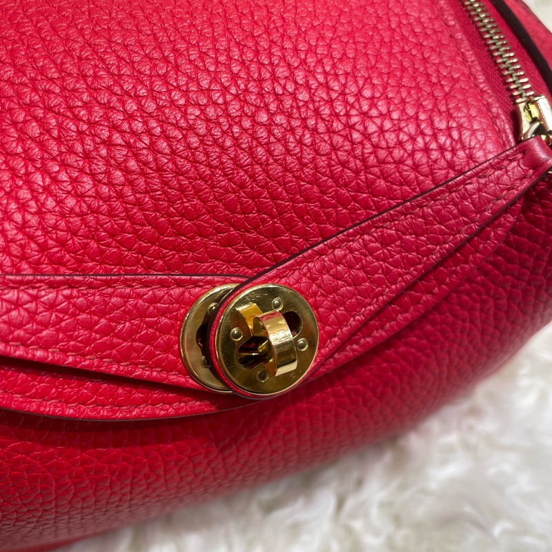 Hermès Mini Lindy S3 Rouge De Coeur-8