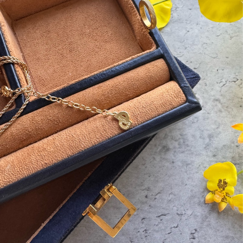 Christian Dior 鍍金黑琺瑯項鏈 南瓜車吊墜-10