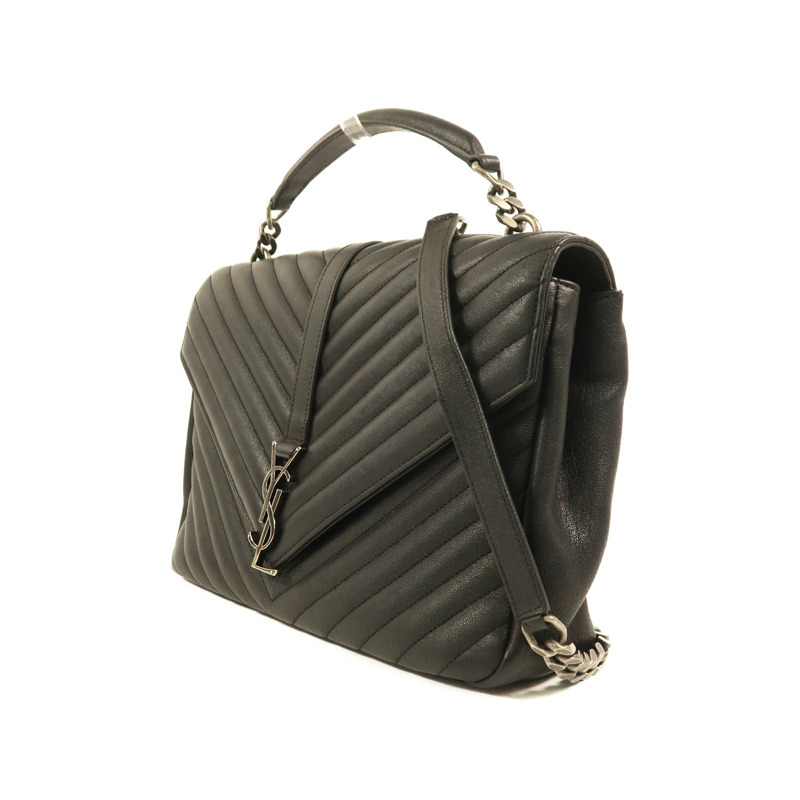 SAINT LAURENT 牛皮皮革Collage Large銀扣手挽肩背兩用袋-2