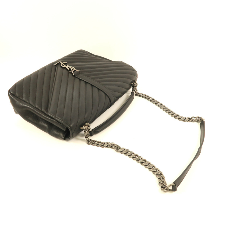 SAINT LAURENT 牛皮皮革Collage Large銀扣手挽肩背兩用袋-8