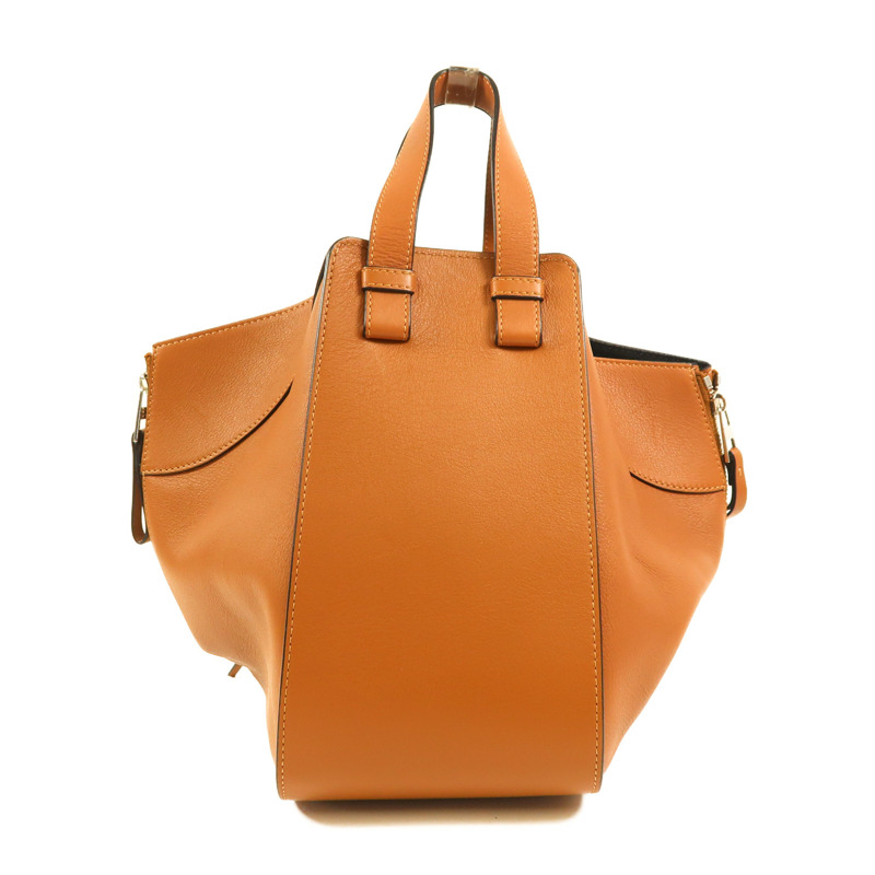 LOEWE 牛皮皮革Hammock銀扣手挽肩背兩用袋-1
