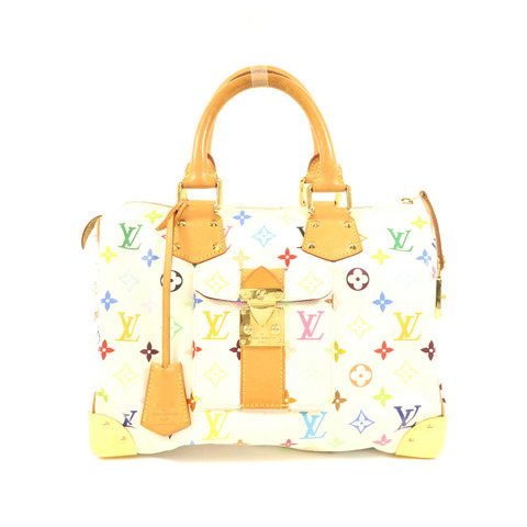 LOUIS VUITTON Monogram Multicolore Speedy 30金扣手挽袋