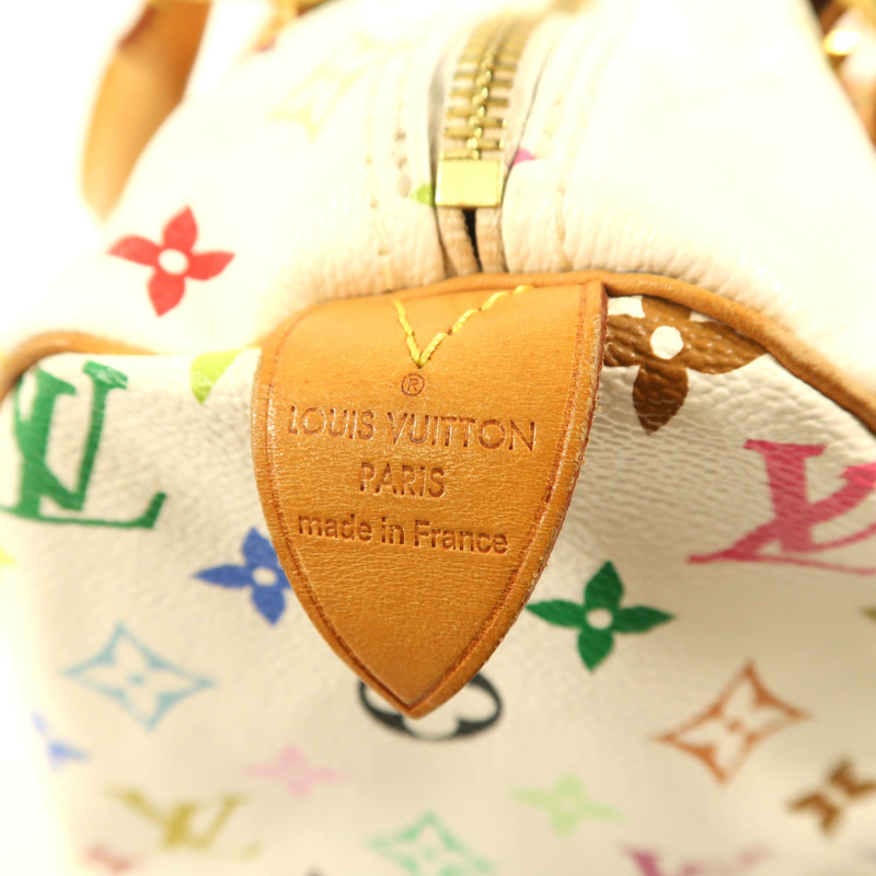 LOUIS VUITTON Monogram Multicolore Speedy 30金扣手挽袋-12