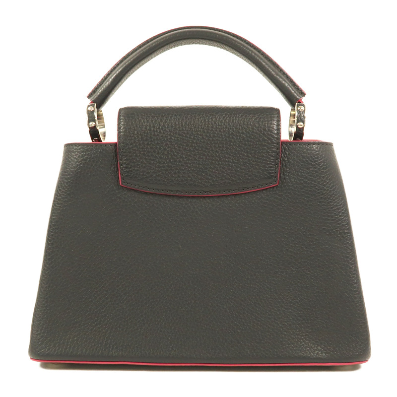 LOUIS VUITTON Taurillon Capucines BB銀扣手挽肩背兩用袋-1