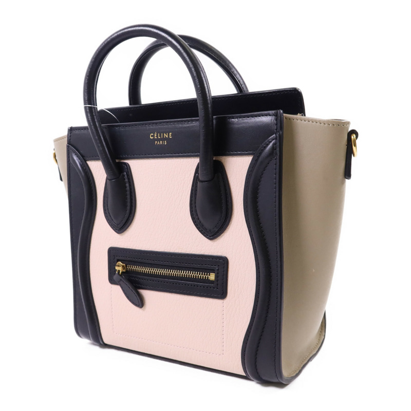 CELINE 牛皮皮革Nano Luggage金扣手挽肩背兩用袋-2