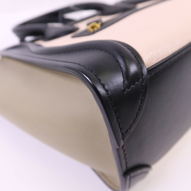 CELINE 牛皮皮革Nano Luggage金扣手挽肩背兩用袋-12