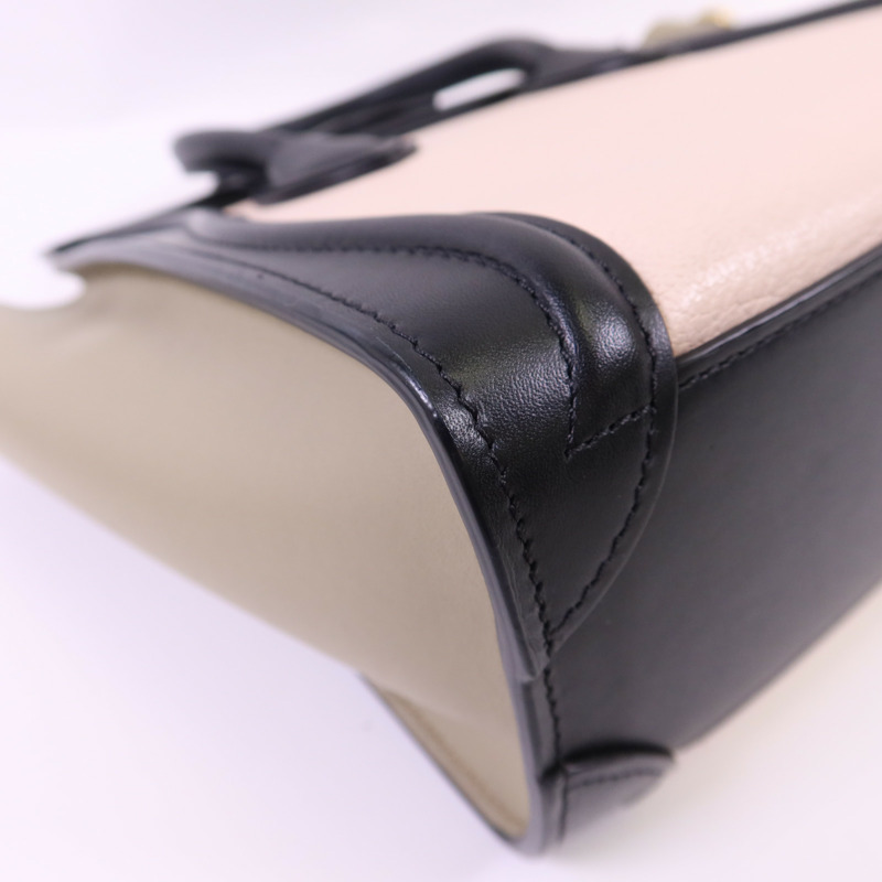 CELINE 牛皮皮革Nano Luggage金扣手挽肩背兩用袋-14