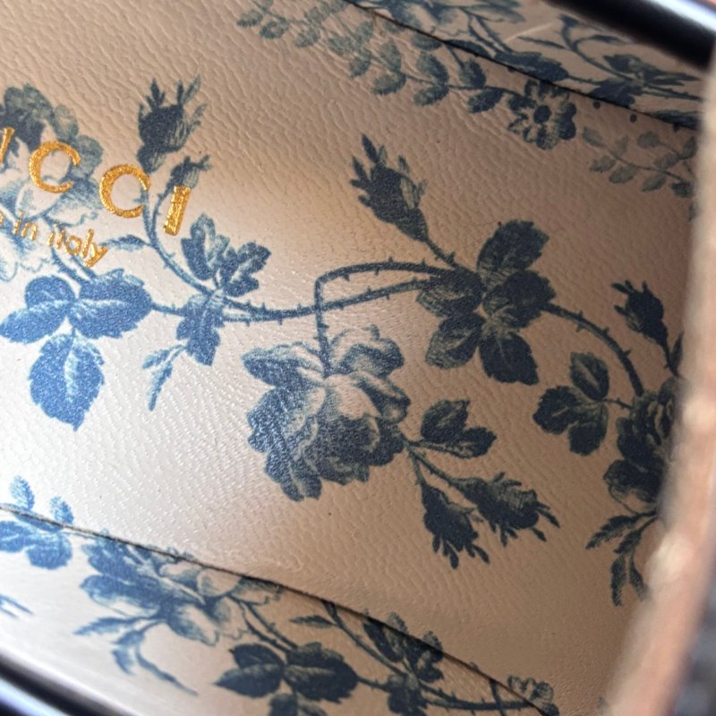 ::GUCCI:: 黑色皮革x金屬馬銜釦樂福鞋 38號-10