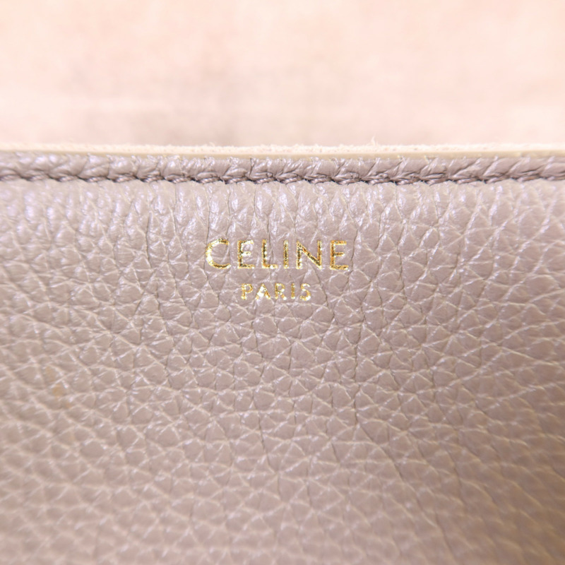 CELINE 牛皮皮革Soft 16金扣肩背袋-6