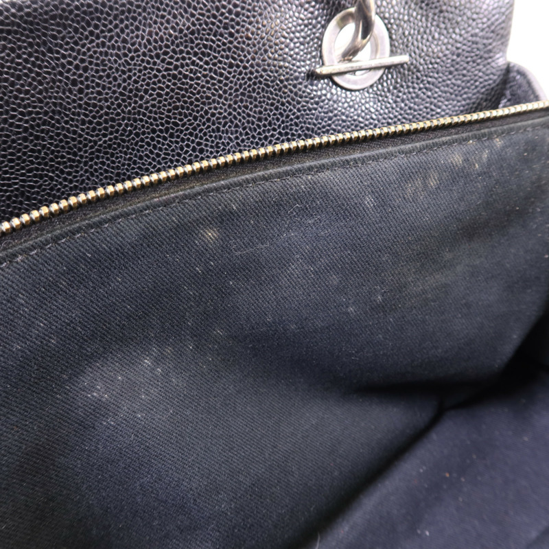 CHANEL 牛皮皮革Chic Shopping Tote銀扣肩背袋-19