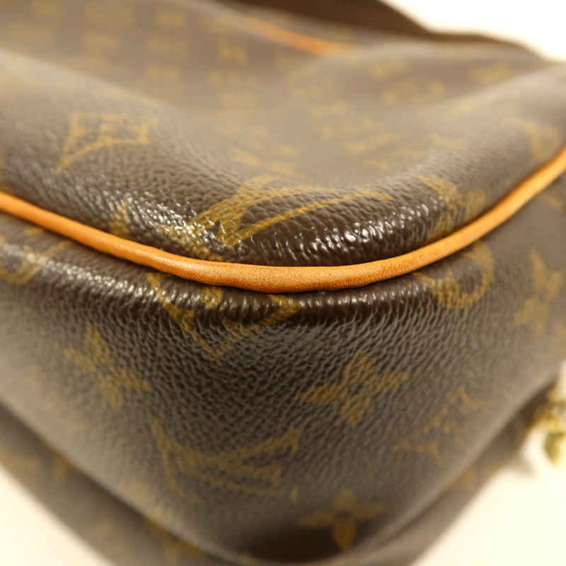 LOUIS VUITTON Monogram Reporter PM金扣肩背袋棕色-6