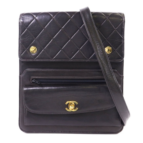 CHANEL 牛皮皮革Vintage Shoulder Bag金扣肩背袋
