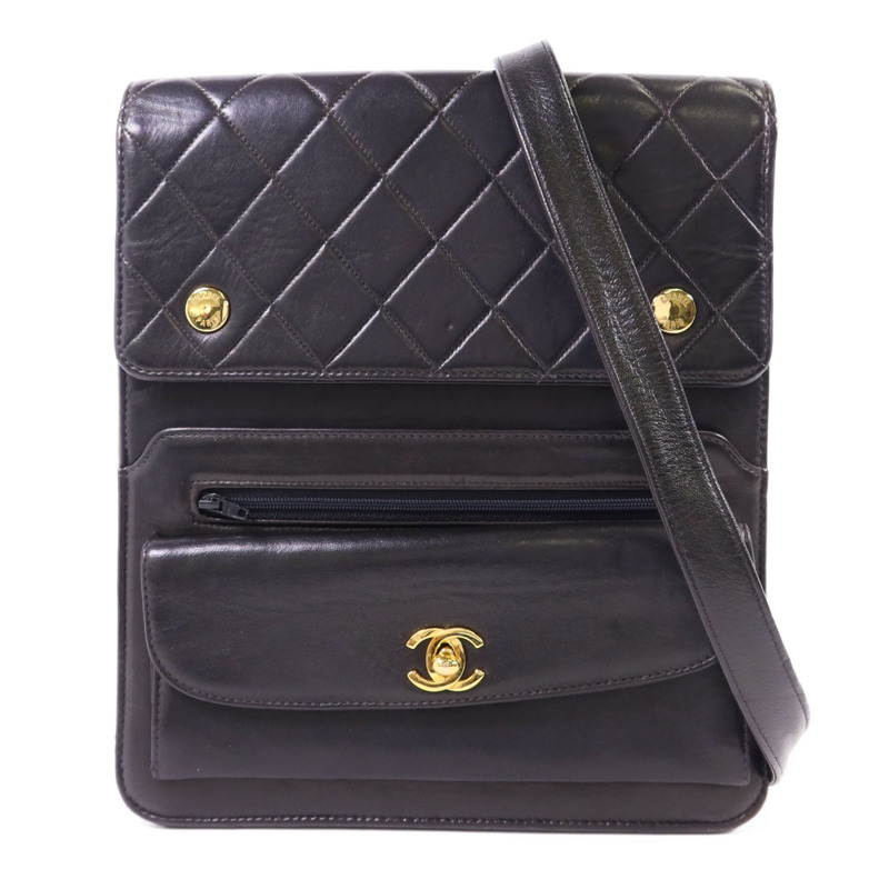 CHANEL 牛皮皮革Vintage Shoulder Bag金扣肩背袋-0