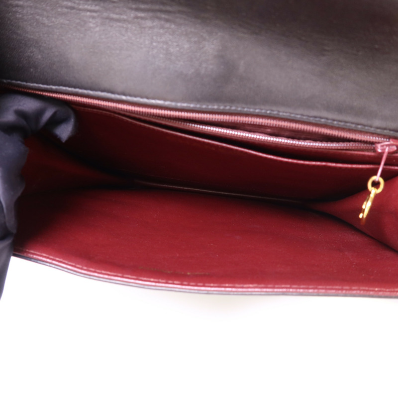 CHANEL 牛皮皮革Vintage Shoulder Bag金扣肩背袋-5