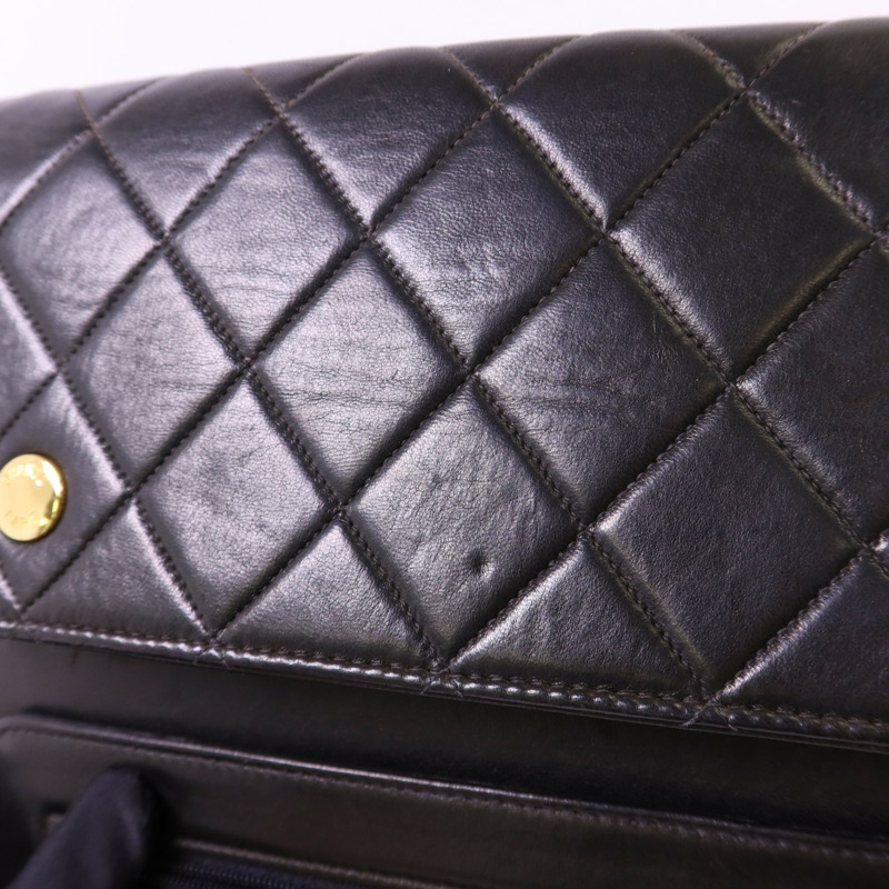 CHANEL 牛皮皮革Vintage Shoulder Bag金扣肩背袋-19