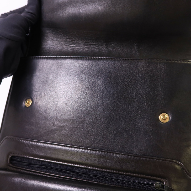 CHANEL 牛皮皮革Vintage Shoulder Bag金扣肩背袋-21