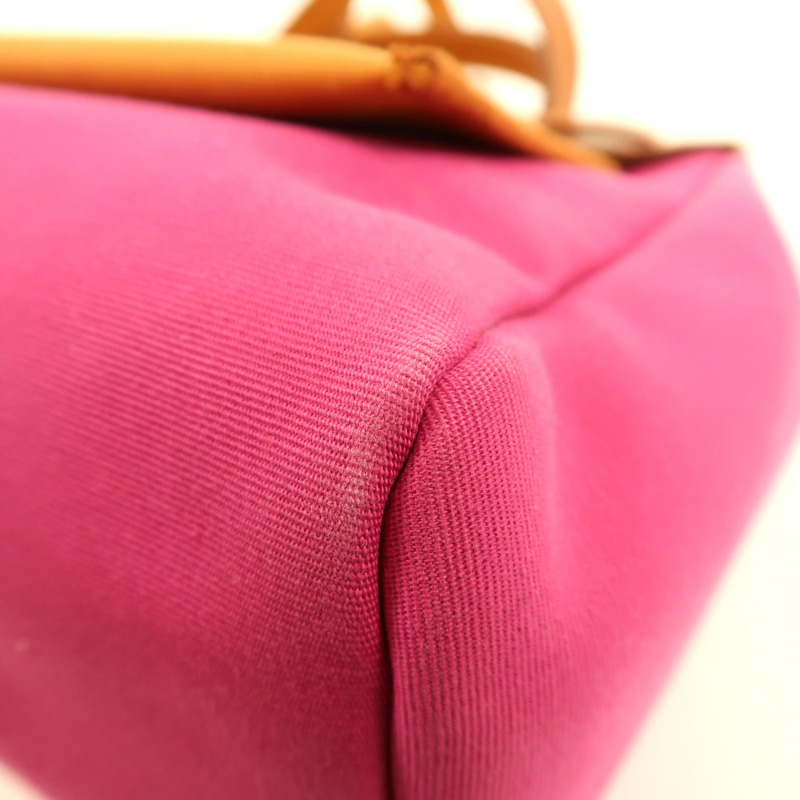 HERMES 帆布Herbag PM銀扣手挽肩背兩用袋-6