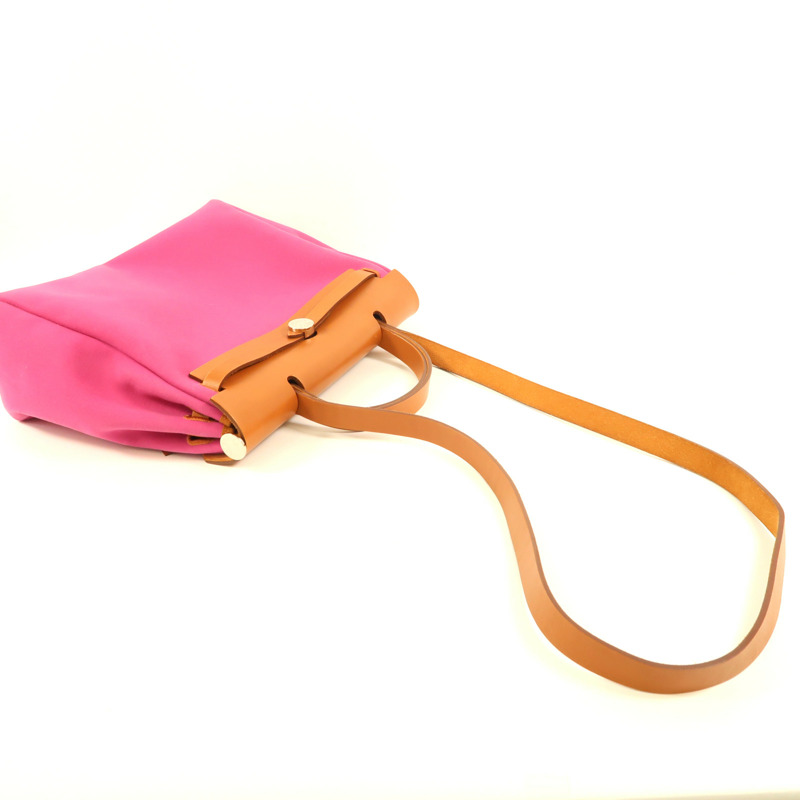 HERMES 帆布Herbag PM銀扣手挽肩背兩用袋-13