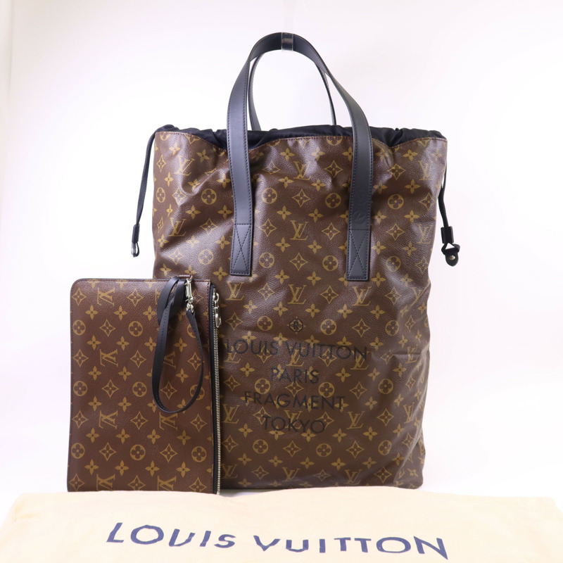 LOUIS VUITTON Monogram Macassar LV X Fragment Cabas Light Tote Bag銀扣手挽袋-17