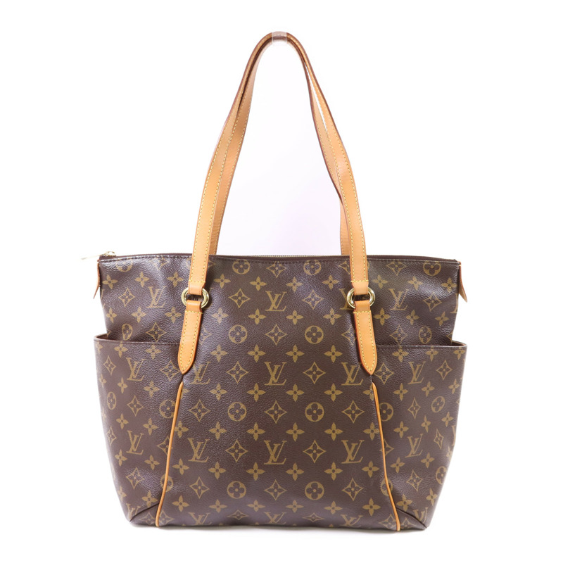 LOUIS VUITTON Monogram Totally MM金扣肩背袋棕色-0