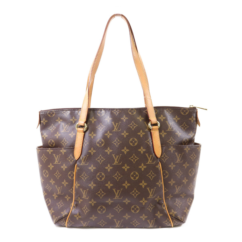LOUIS VUITTON Monogram Totally MM金扣肩背袋棕色-1