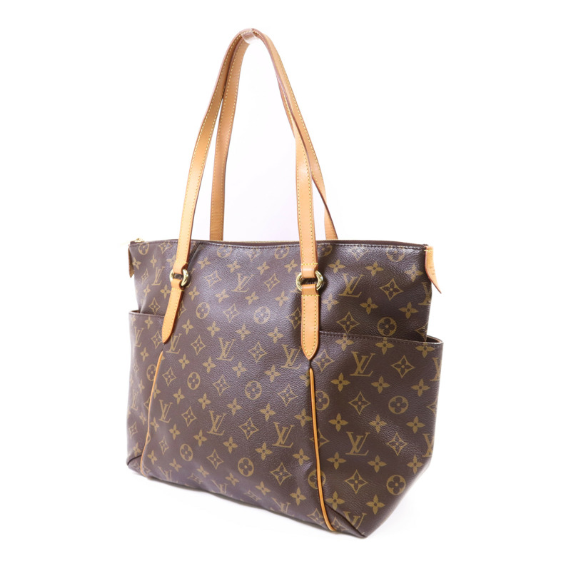 LOUIS VUITTON Monogram Totally MM金扣肩背袋棕色-2