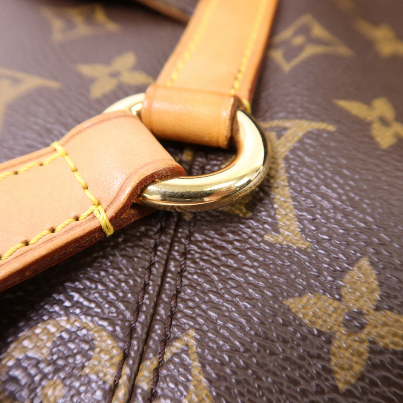 LOUIS VUITTON Monogram Totally MM金扣肩背袋棕色-9
