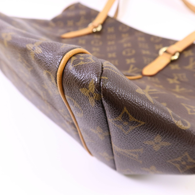LOUIS VUITTON Monogram Totally MM金扣肩背袋棕色-10