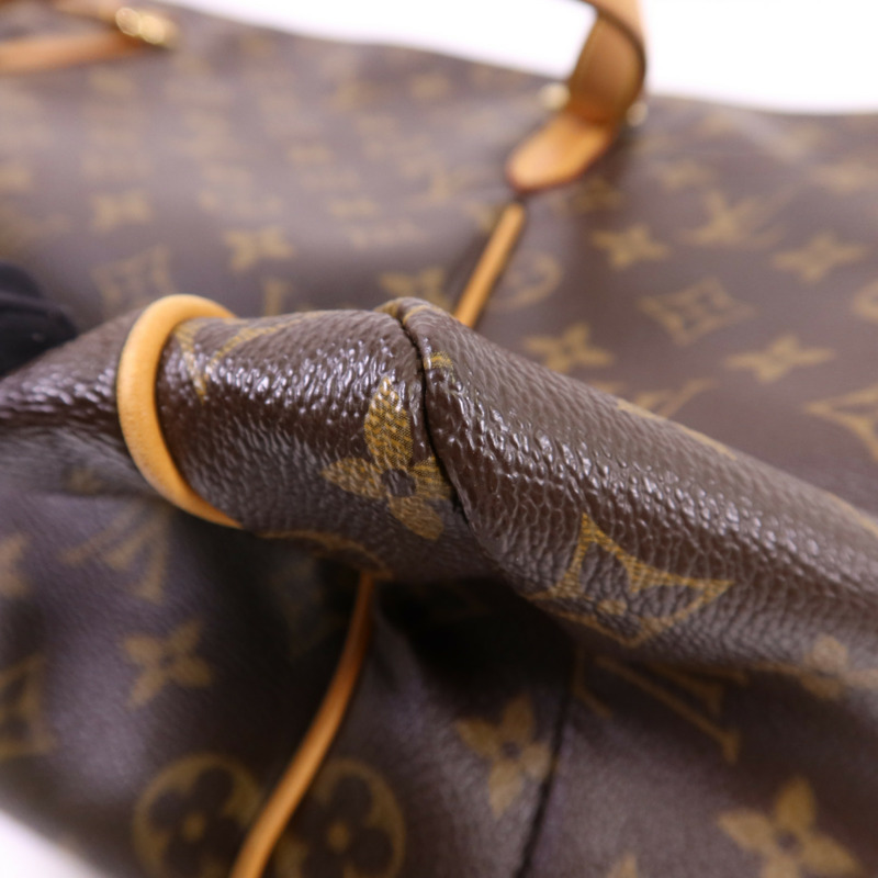 LOUIS VUITTON Monogram Totally MM金扣肩背袋棕色-12