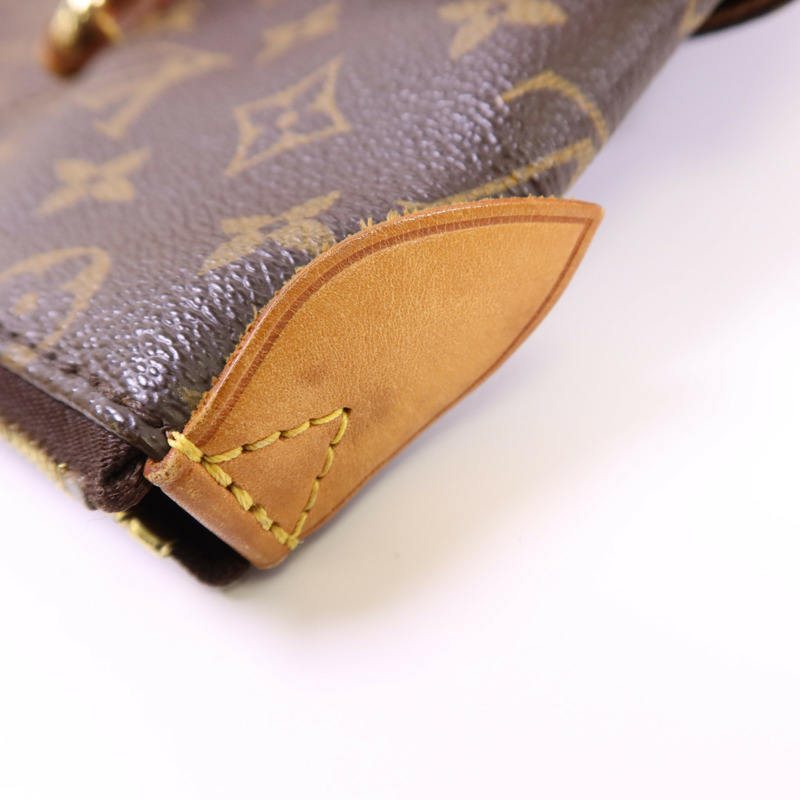 LOUIS VUITTON Monogram Totally MM金扣肩背袋棕色-17