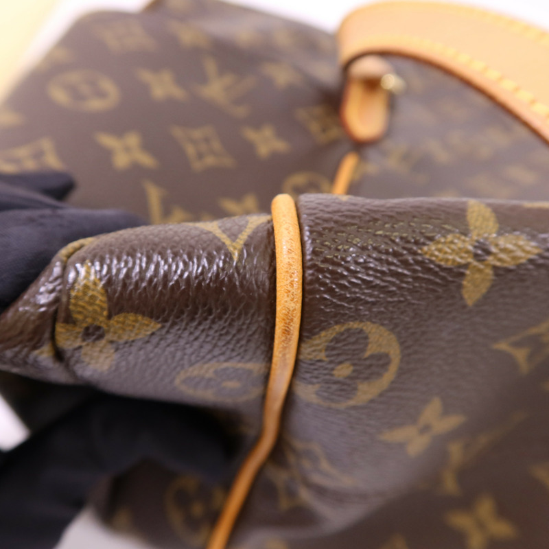 LOUIS VUITTON Monogram Totally MM金扣肩背袋棕色-19