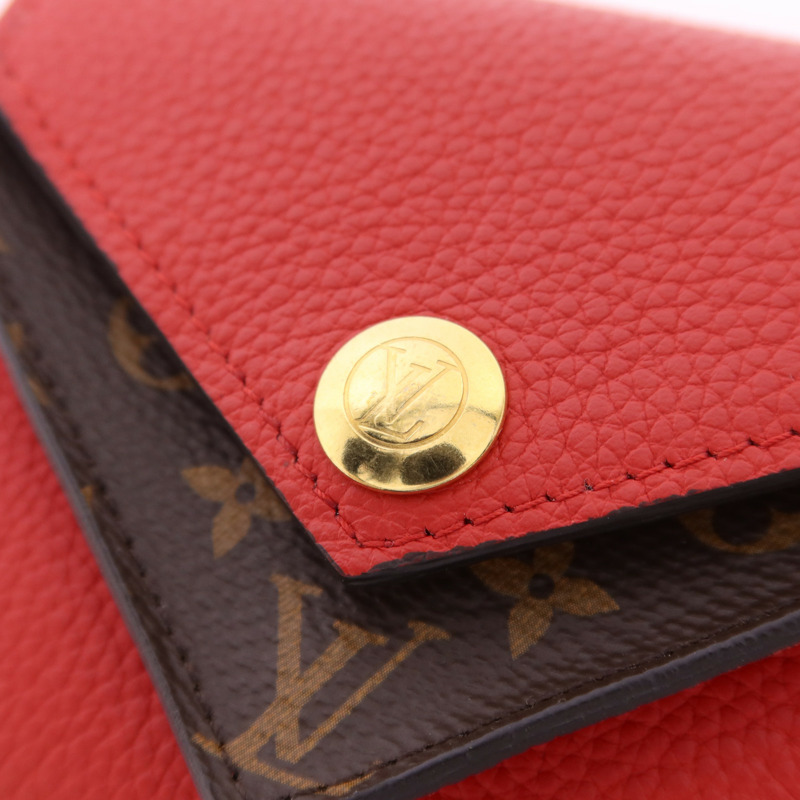 LOUIS VUITTON Monogram Double V Compact Wallet金扣錢包-8