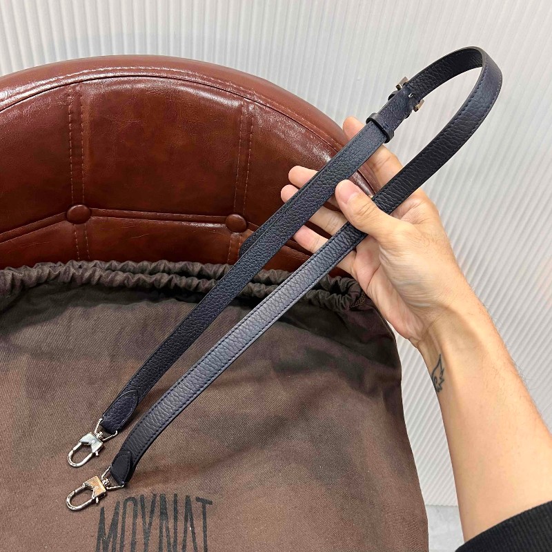 MOYNAT Rejane 中號經典手提單肩斜挎包 聖杯藍 銀扣-20