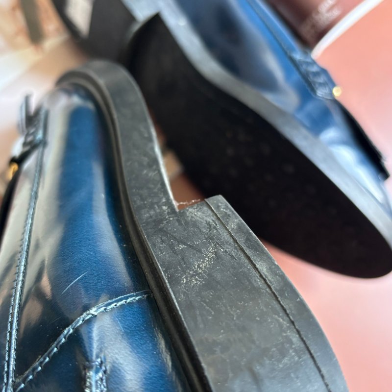 ::TOD'S:: T字鍊飾流蘇牛皮厚底樂福鞋 牛津鞋子 (藍色) 36號-21