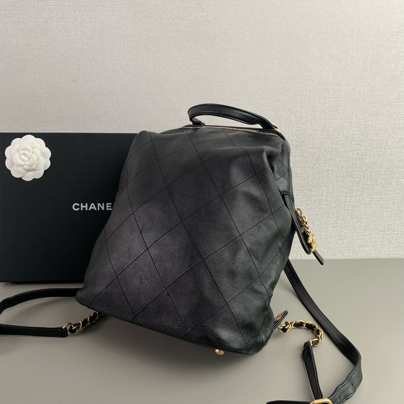 ✨Chanel 黑金羊皮後背包 有保卡🖤-3
