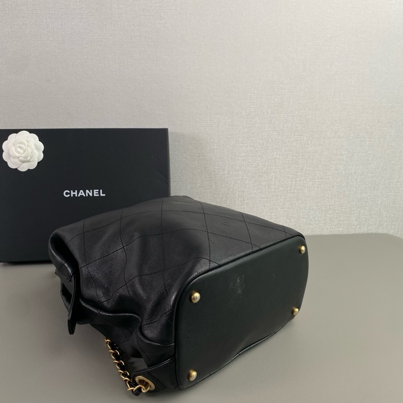 ✨Chanel 黑金羊皮後背包 有保卡🖤-6