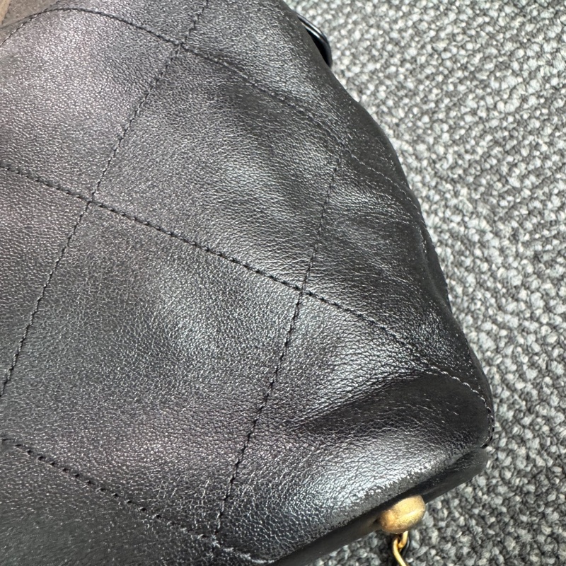 ✨Chanel 黑金羊皮後背包 有保卡🖤-8